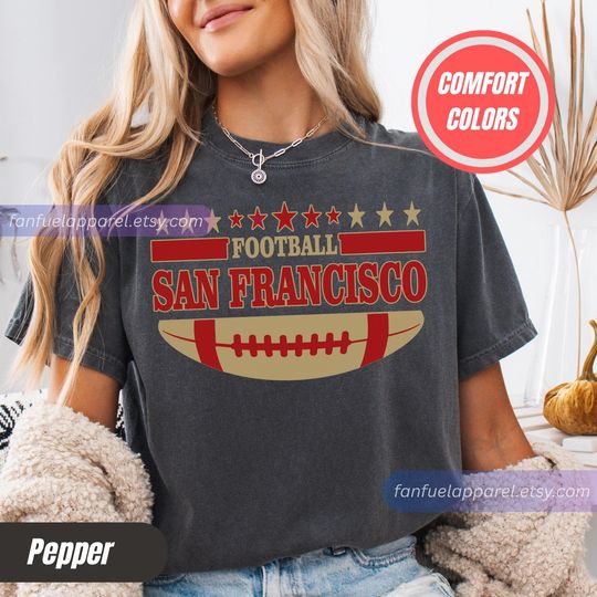San Francisco Football Team 49er T-Shirt, Game Day Outfit, Gift for Football Lovers