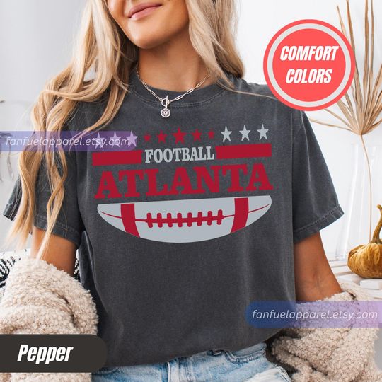 Atlanta Football Team Falcon T-Shirt, Game Day Outfit, Gift for Football Lovers