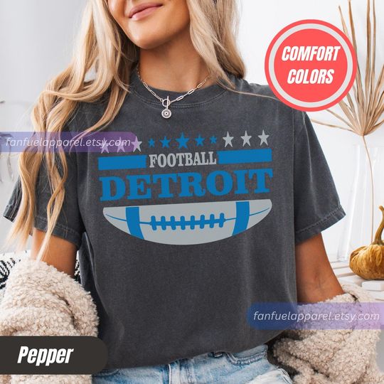 Detroit Football Team Lions T-Shirt, Game Day Outfit, Gift for Football Lovers