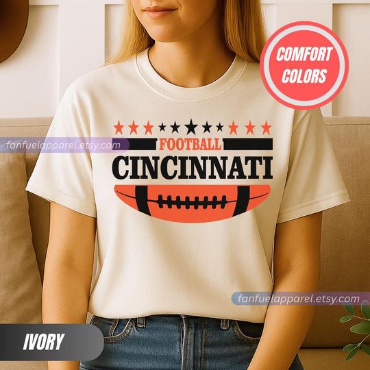 Cincinnati Football Team T-Shirt, Game Day Outfit, Gift for Football Lovers