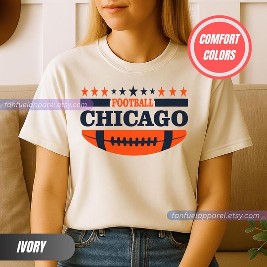 Discover Chicago Football Team Bears T-Shirt, Game Day Outfit, Gift for Football Lovers