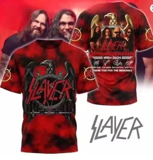 Discover New Hot 2025 Slayer Band 3D T-shirt