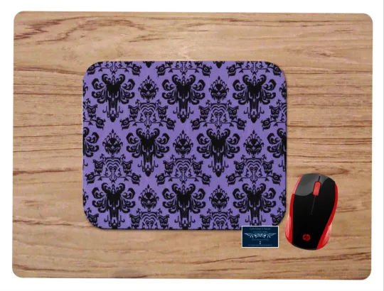 The Haunted Mansion Purple & Black Custom Desk Mat Mouse Pad