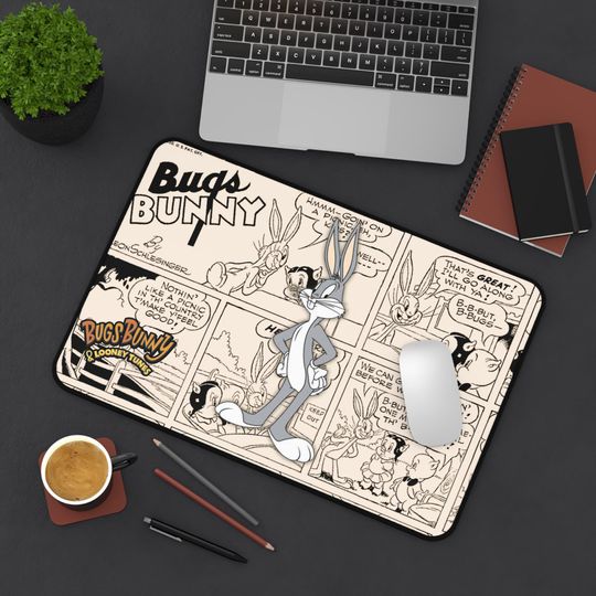 Discover Bugs Bunny Desk Mat - Vintage Cartoon Mouse Pad for Home Office