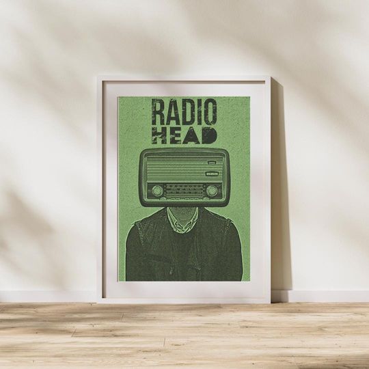 Radiohead Poster: Retro Radio Art Print - Indie Rock Decor