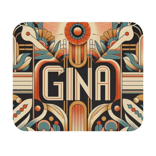 Discover Mouse Pad (Rectangle) GINA Personalized Mouse Pad Art Deco Design 6 Gift