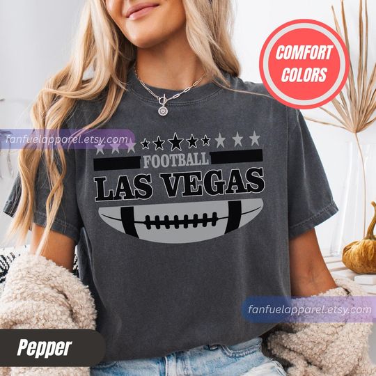 Discover Las Vegas Football Vintage Style Comfort Colors T-Shirt, Retro Las Vegas Football Vintage Shirt, Las Vegas Football Christmas Gifts FTB6