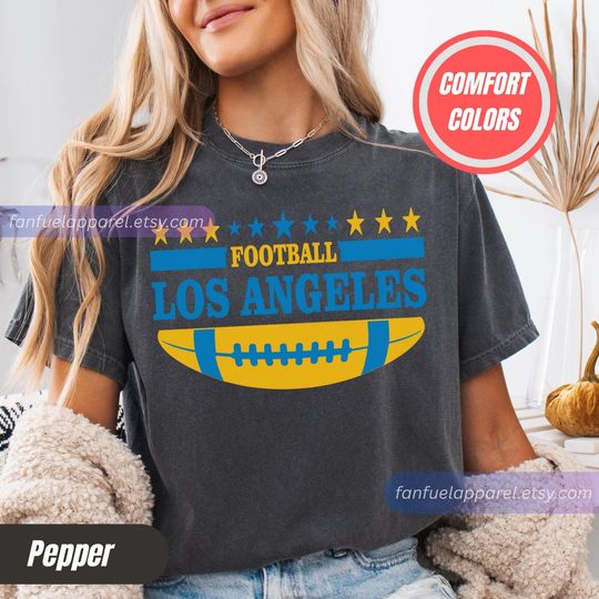 Discover Los Angeles Football Vintage Style Comfort Colors T-Shirt,Los Angeles Football Crewneck,Los Angeles Football T-Shirt Fan Gift FTB26
