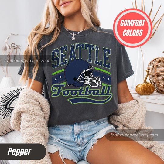 Discover Seattle Football Vintage Style Comfort Colors T-Shirt, Seattle Seahawk Football T-Shirt, Seattle T-Shirt, Retro Seahawks Football Fan FTA14