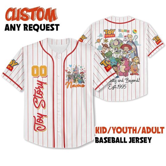 Discover Personalized Disney Toy Story Baseball Baseball Jersey, Custom Disney Toy Story Baseball Jersey, Toy Story Baseball Team Outfit