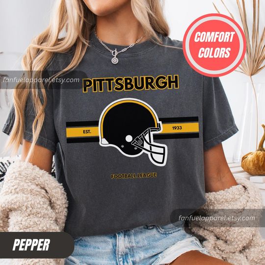 Pittsburgh Football Team Steeler T-Shirt, Game Day Outfit, Gift for Football Lovers