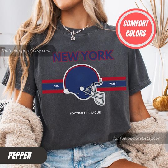 New York Football Team Giant T-Shirt, Game Day Outfit, Gift for Football Lovers