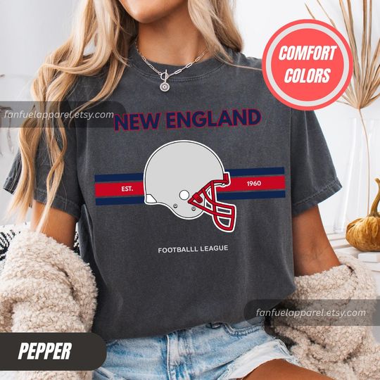 Discover New England Football Team Patriots T-Shirt, Game Day Outfit, Gift for Football Lovers