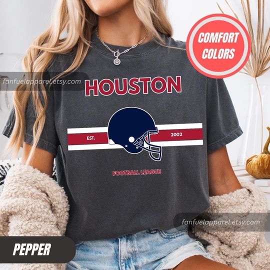 Discover Houston Football Team Texans T-Shirt, Game Day Outfit, Gift for Football Lovers