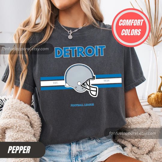 Detroit Football Team T-Shirt, Game Day Outfit, Gift for Football Lovers