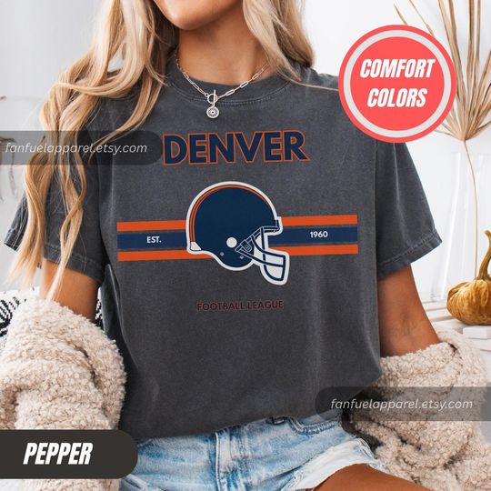 Denver Football Team T-Shirt, Game Day Outfit, Gift for Football Lovers