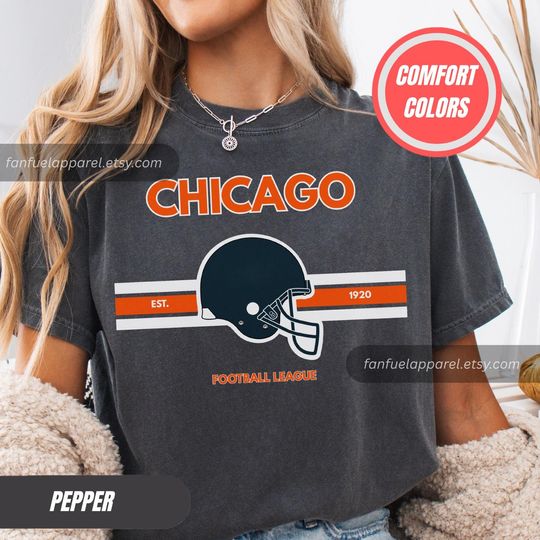 Discover Chicago Football Team T-Shirt, Game Day Outfit, Gift for Football Lovers