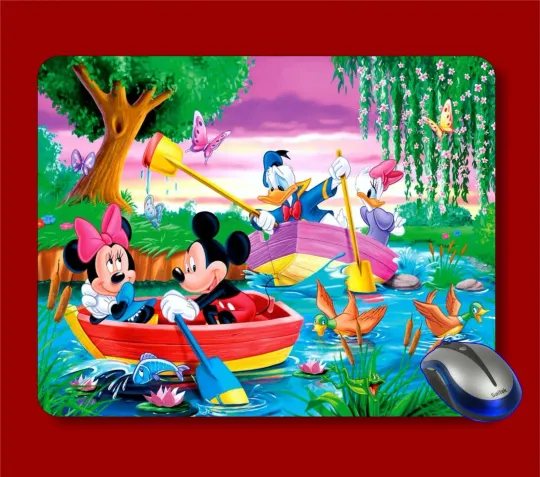 Discover Mickey MOUSE Walt Disney Characters Computer Mouse Pad Gift    15
