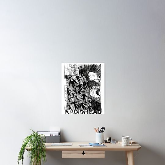 Radiohead Poster Stylish Music Inspired Wall Decoration