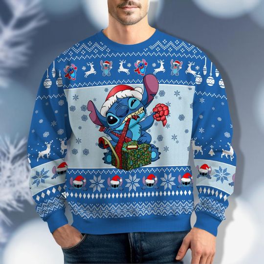 Stitch Christmas Sweater, Disney Christmas Sweater, Stitch Ugly Sweater, Family Christmas Sweater, Mickey Very Merry Christmas Shirts