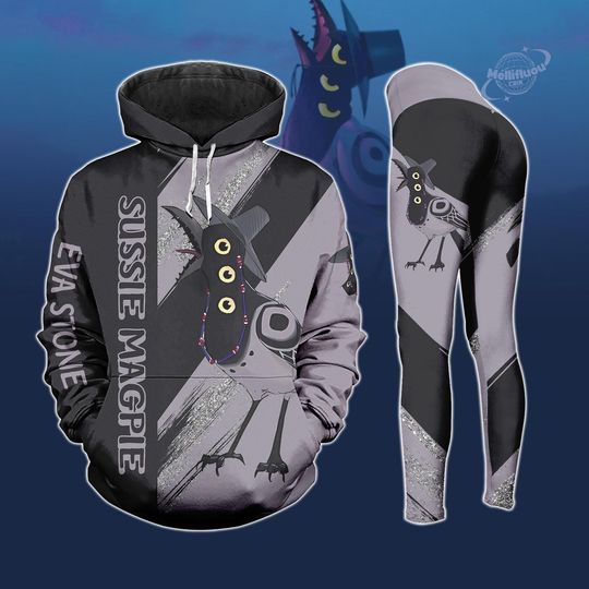 Discover Sussie Magpie Costume Hoodie Legging Sets, Kpop Demon Hunters Costume Cosplay, Blue Tiger Sweatshirt, Huntrix Kpop Movie Cosplay Outfit