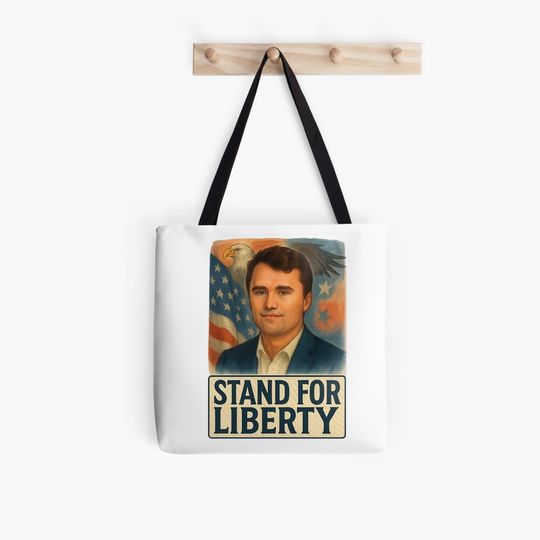 Discover American Patriot Shirt, Charlie Kirk Memorial Shirt, Patriotic Charlie Kirk Shirt Tote Bag