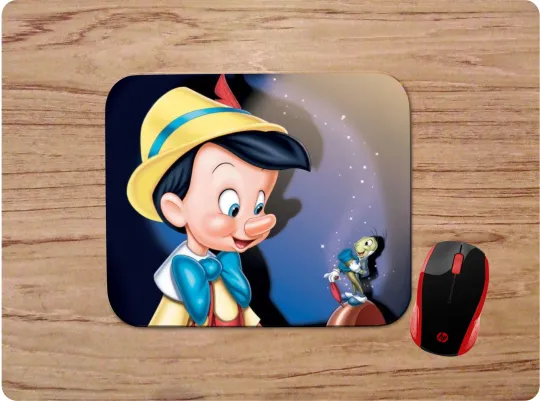 Pinocchio & Jiminy Cricket Custom Mouse Pad