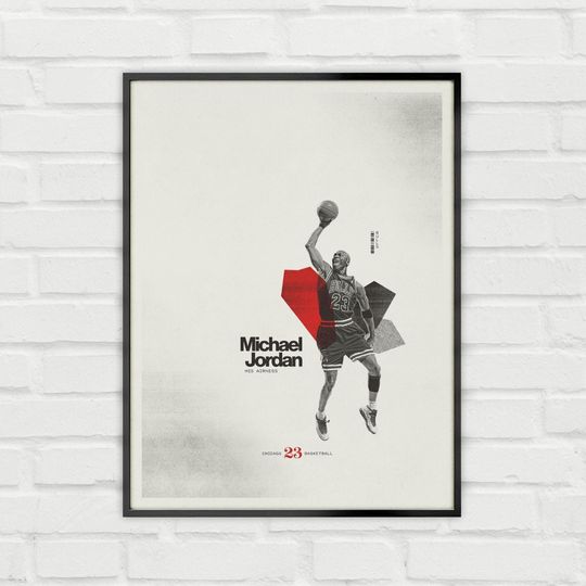 Discover Michael Jordan Poster Minimalist Basketball Wall Art for Fans