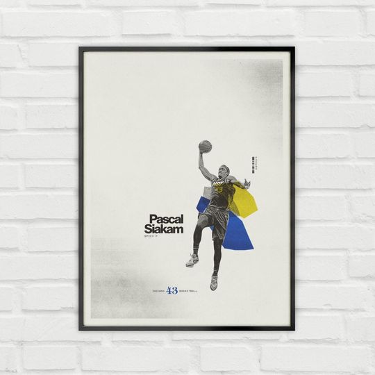 Discover Pascal Siakam Poster Minimalist Basketball Wall Art for Fans