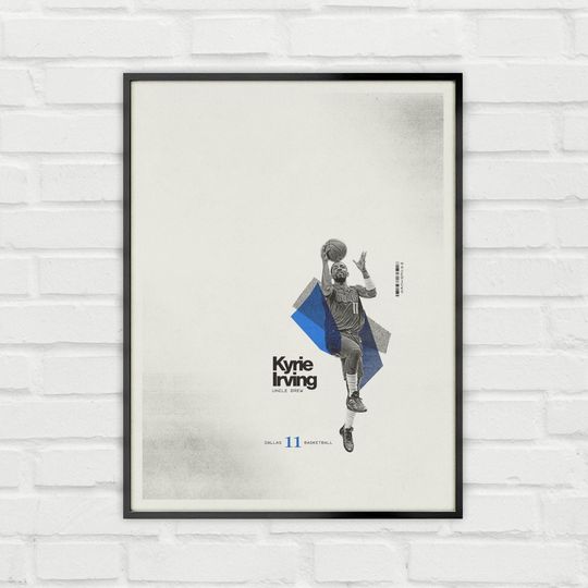 Kyrie Irving Poster Minimalist Basketball Wall Art for Fans