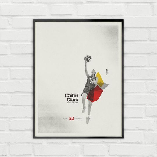 Discover Caitlin Clark Indiana Fever Poster Minimalist Basketball Wall Art for Fans