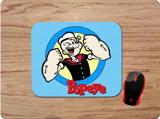 Popeye the Sailor Man Blue Computer Mouse Pad