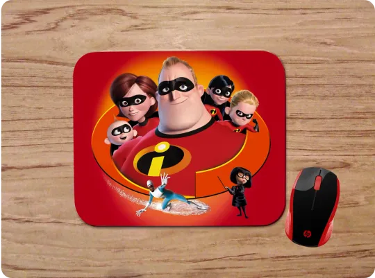 Discover The Incredibles Characters Mouse Pad Non-Slip Neoprene