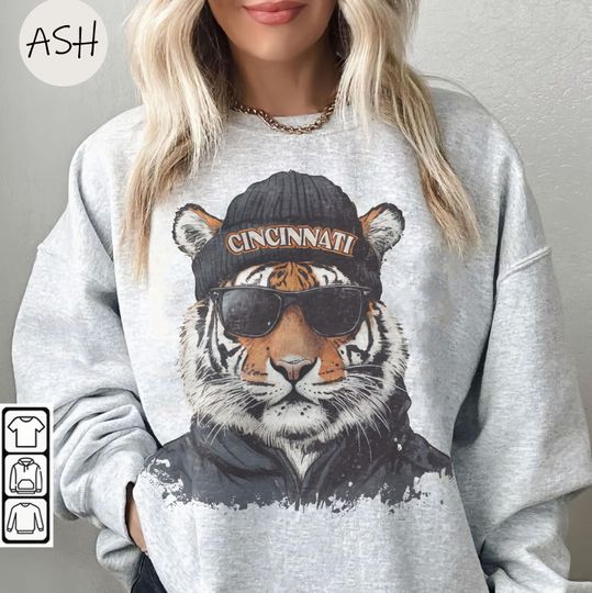 Discover Vintage 90s Cincinnati Football Crewneck Sweatshirt