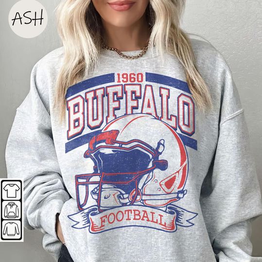 Discover Vintage 90s Buffalo Football Sweatshirt