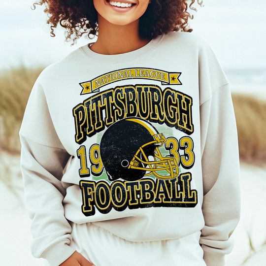 Discover Retro Pittsburgh Football Sweatshirt, 90s Style Unisex Crewneck