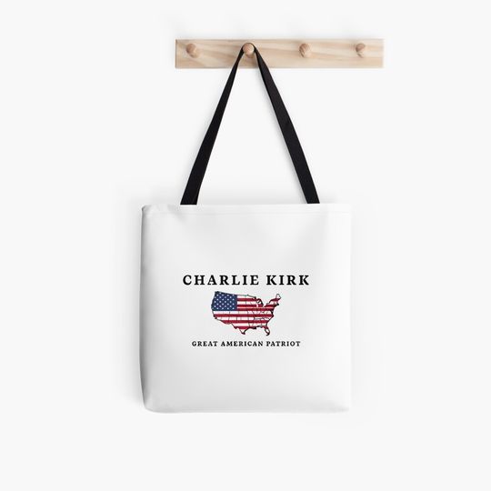 Charlie Kirk Great American Patriot Tote Bag