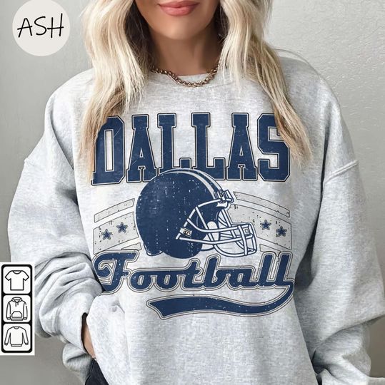 Discover Vintage 90s Dallas Football Sweatshirt, Cowboy Shirt