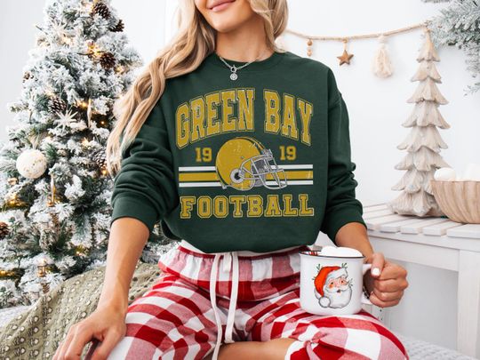 Discover Vintage 90s Green Bay Football Sweatshirt