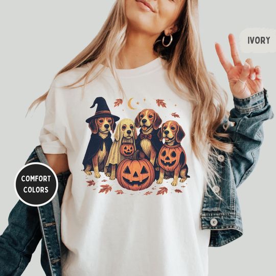 Discover Comfort Colors Beagle Halloween T-Shirt