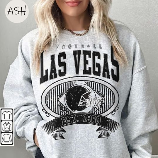 Discover Vintage 90s Las Vegas Football Vintage Style Comfort Colors Crewneck T-Shirt, Retro Las Vegas Football Shirt, Las Vegas Football T-Shirt