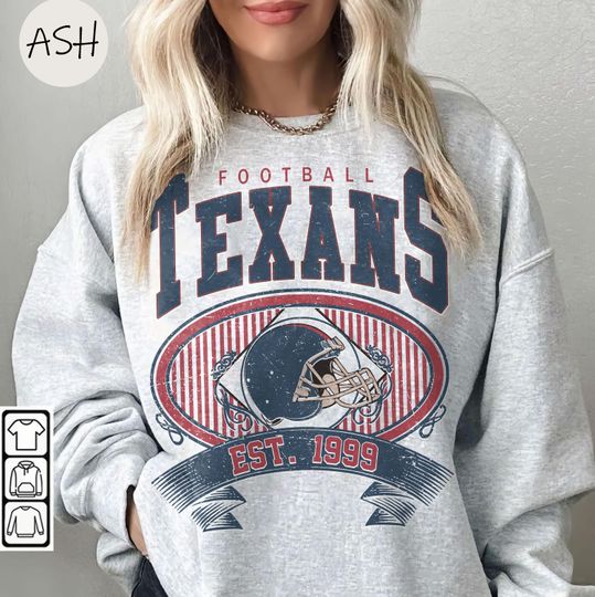Vintage 90s Houston Football Sweatshirt, Texans Game Day Shirt