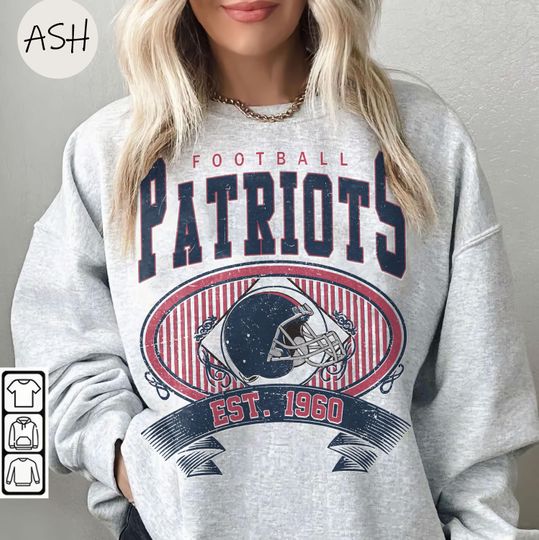 Discover New England Football Vintage Sweatshirt T-Shirt,The Pats T-Shirt,Vintage New England Fan Gift Crewneck,Patriot Sweatshirt Fans Gift