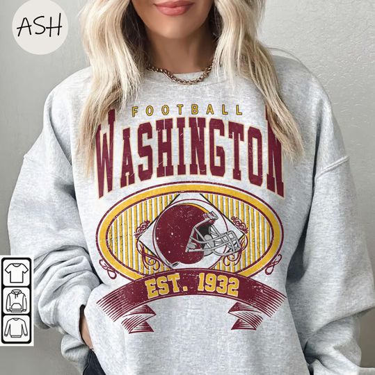 Discover Vintage 90s Washington Football Vintage Style Comfort Colors Sweatshirt, Washington Crewneck Commander Washington Fan Gift Washington Shirt