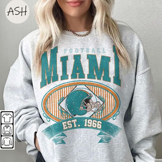 Discover Vintage 90s Miami Football Vintage Style Comfort Colors T-Shirt, Retro Miami Football Crewneck, Miami Football Tee Miami Football Sweatshirt