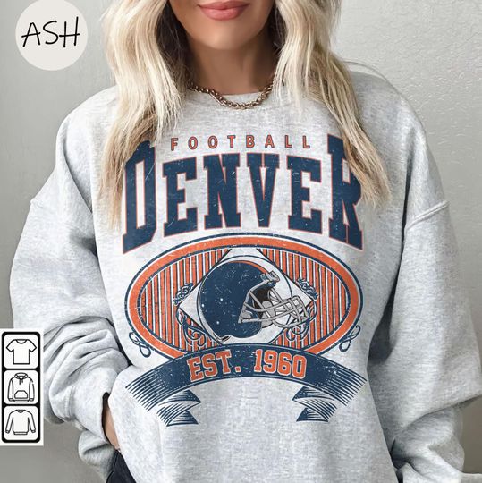 Discover Vintage 90s Denver Football Vintage Style Comfort Colors Sweatshirt,Retro Denver Football Shirt,Denver Footbal Fans Gift, Sunday Football