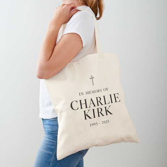 In Memory of Charlie Kirk – Tribute Memorial Shirt Tote Bag