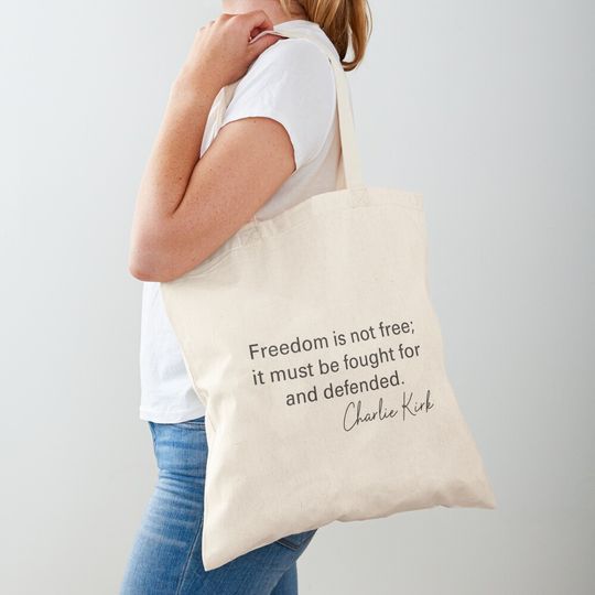 Discover Justice for Charlie Kirk Freedom Tote Bag