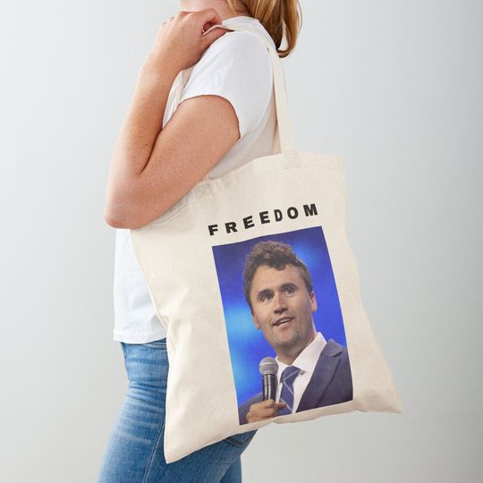 Discover Fight for Charlie Kirk - Freedom Tote Bag