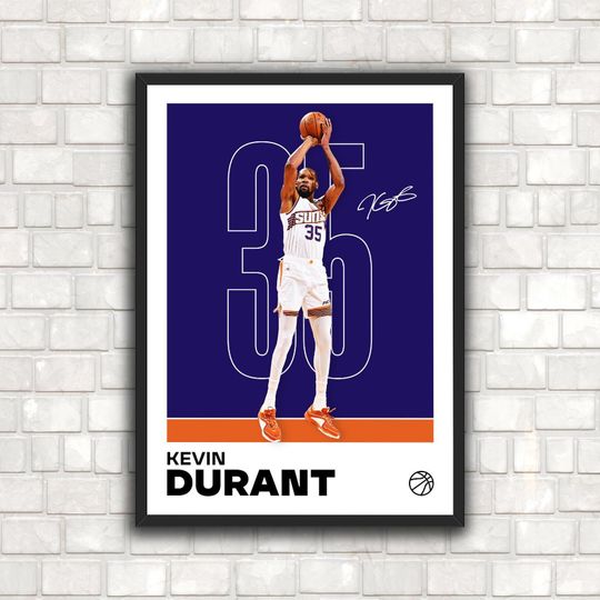 Discover Kevin Durant Poster - Perfect for Fans! - Durant Artwork, Sports Poster, Basketball Fan Gifts, Minimalist, Bedroom Decor, Office Wall Art